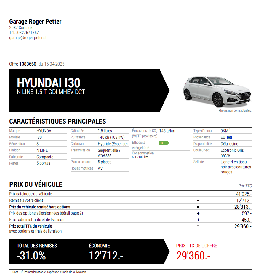 Hyundai I30 N line 1.5 T-GDI MHEV DCT - Image 1