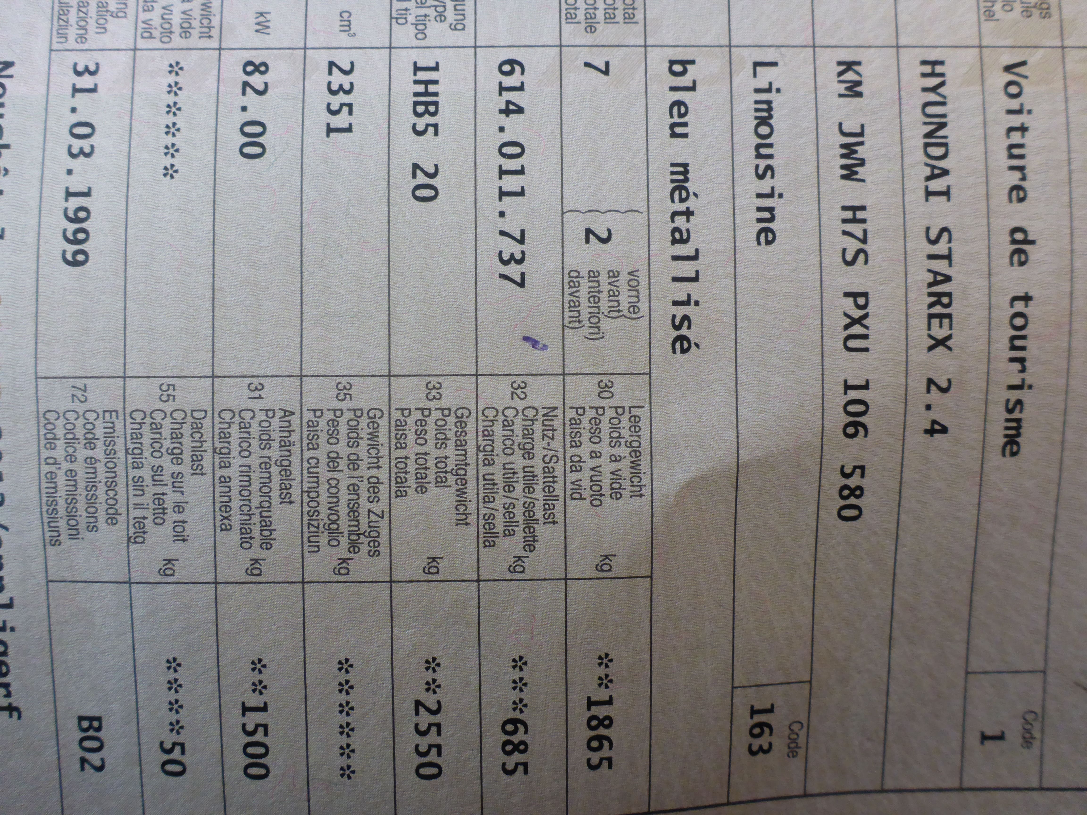 Hyundai Starex 2.4 - Image 1